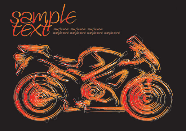 free vector Vector brush cars and motorcycles		